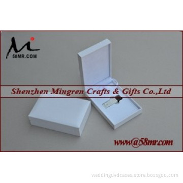 Leather Wooden USB Flash Drive Case Wedding Gift Box